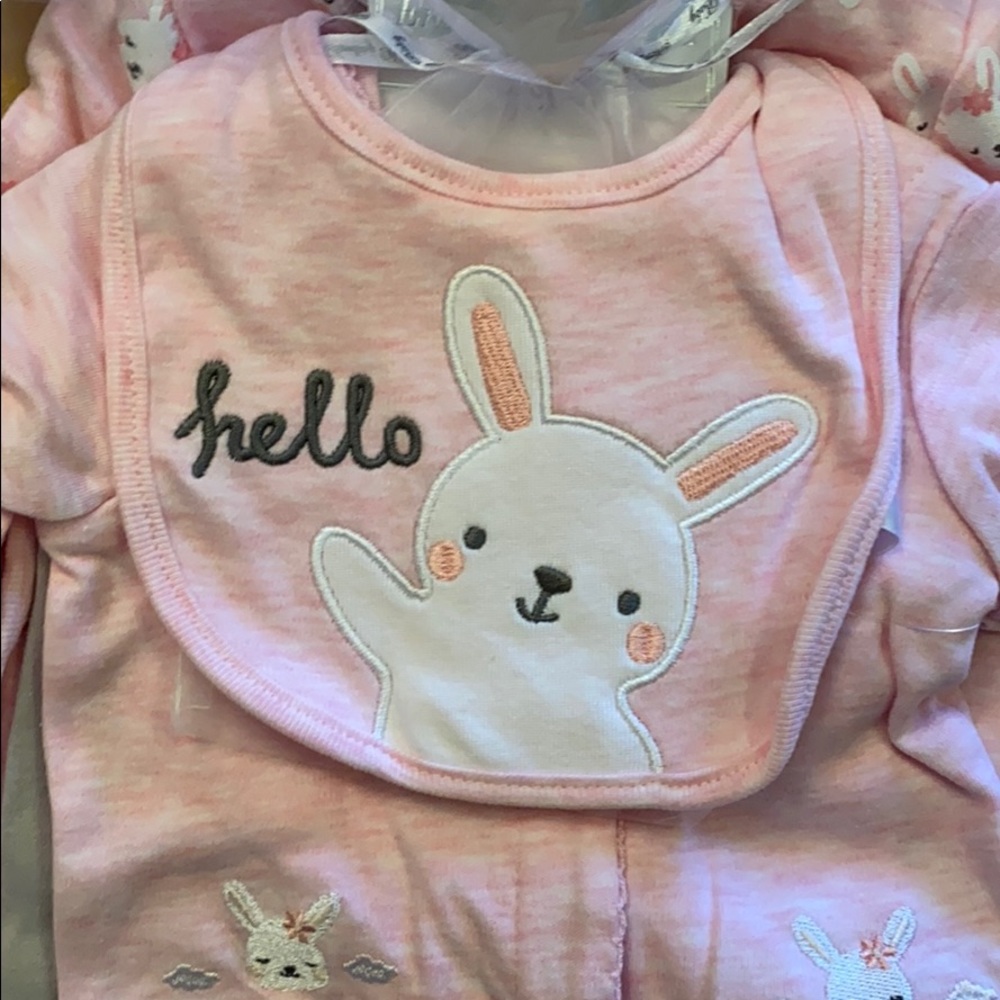 Sterling Baby Girl Pink Bunny 7 Piece Gift Set - Picture 3 of 7